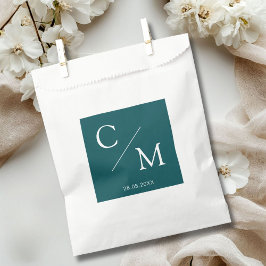Eenvoudig en elegant monogram bedankzakje