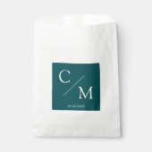 Eenvoudig en elegant monogram bedankzakje (Voorkant)