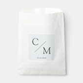 Eenvoudig en elegant monogram bedankzakje (Voorkant)