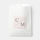 Eenvoudig en elegant monogram bedankzakje (Voorkant)