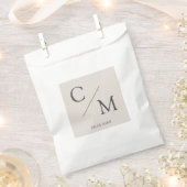 Eenvoudig en elegant monogram bedankzakje (Geknipt)