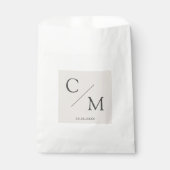 Eenvoudig en elegant monogram bedankzakje (Voorkant)