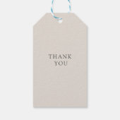 Eenvoudig en elegant monogram cadeaulabel (Achterkant)