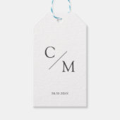 Eenvoudig en elegant monogram cadeaulabel (Voorkant)