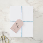 Eenvoudig en elegant monogram cadeaulabel (Met Touw)