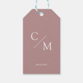 Eenvoudig en elegant monogram cadeaulabel (Voorkant)