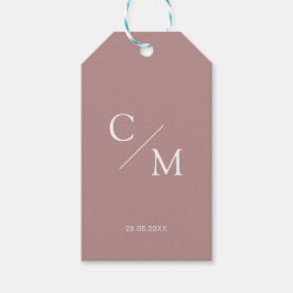 Eenvoudig en elegant monogram cadeaulabel