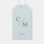 Eenvoudig en elegant monogram cadeaulabel (Voorkant)