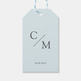 Eenvoudig en elegant monogram cadeaulabel