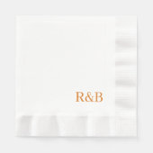 Eenvoudig en Elegant Monogram Servet (Voorkant)
