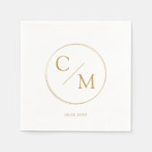 Eenvoudig en elegant monogram Serviette Napkins Servet (Voorkant)
