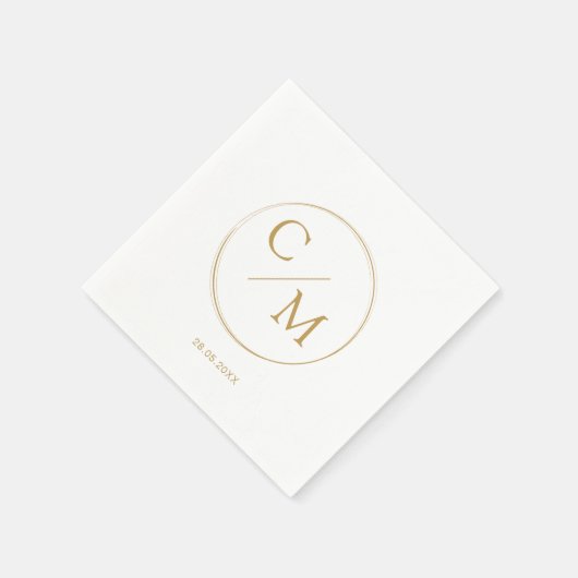 Eenvoudig en elegant monogram Serviette Napkins Servet (Hoek)
