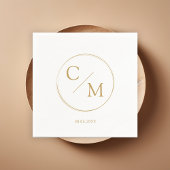 Eenvoudig en elegant monogram Serviette Napkins Servet