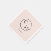 Eenvoudig en elegant monogram Serviette Servet (Hoek)