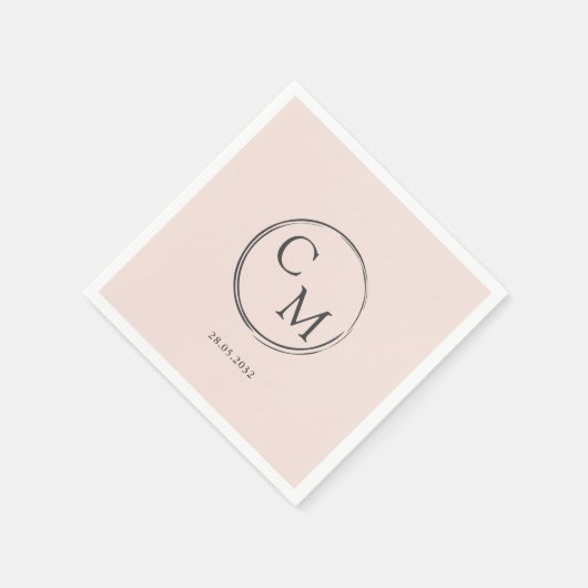 Eenvoudig en elegant monogram Serviette Servet (Hoek)