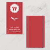 Eenvoudig en elegant Monogram Visitekaartje (Voorkant / Achterkant)