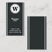 Eenvoudig en elegant Monogram Visitekaartje (Voorkant / Achterkant)