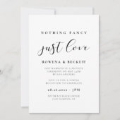 Eenvoudig en elegant Niets fancy Gewoon liefde Kaart (Voorkant)