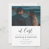 Eenvoudig en elegant ontwerp Eindelijk foto Save The Date (Voorkant)