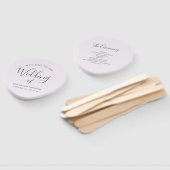 Eenvoudig en elegant Paars weddenschap Handwaaier (Niet-gemonteerd)