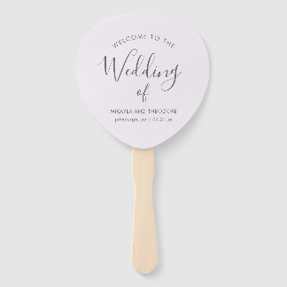 Eenvoudig en elegant Paars weddenschap Handwaaier