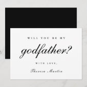 Eenvoudig en Elegant Peetoom Voorstel Zwart Kaart (Voorkant / Achterkant)