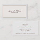 Eenvoudig en elegant procureur-artikel met grens visitekaartje (Voorkant / Achterkant)