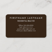 Eenvoudig en elegant Real Estate Agent Visitekaartje (Achterkant)