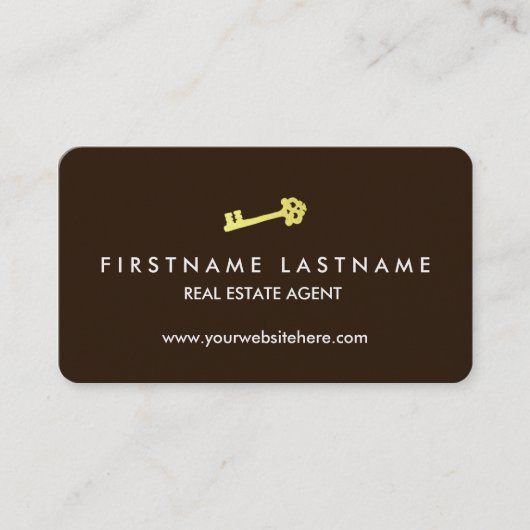Eenvoudig en elegant Real Estate Agent Visitekaartje (Voorkant)