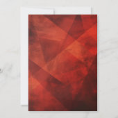 Eenvoudig en elegant rood vrijgezellenfeest kaart (Achterkant)