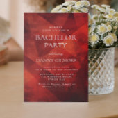 Eenvoudig en elegant rood vrijgezellenfeest kaart