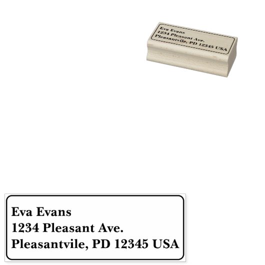 Eenvoudig en elegant rubberstempel (Gestempeld)