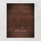 Eenvoudig en Elegant Rustic Wood Lights bruiloft Flyer (Achterkant)