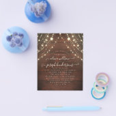Eenvoudig en Elegant Rustic Wood Lights bruiloft Flyer (Enkel)