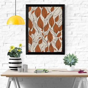 Eenvoudig en elegant: "Rustieke herfstbladeren" Poster