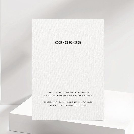 Eenvoudig en Elegant Save the Date Kaart