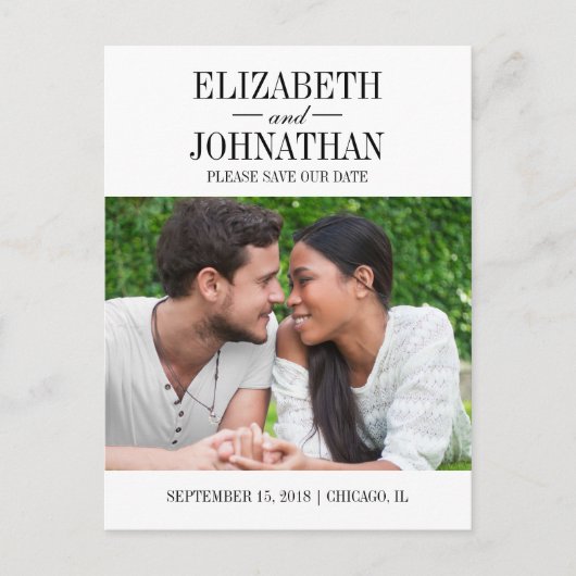 Eenvoudig en elegant sparen het Briefkaart van de (Voorkant)