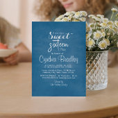 Eenvoudig en Elegant Sweet Sixteen Verjaardagsfees Kaart