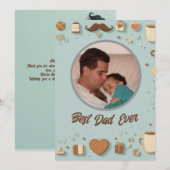 Eenvoudig en elegant Vaderdag Wenskaart Feestdagenkaart (Voorkant / Achterkant)