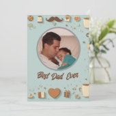 Eenvoudig en elegant Vaderdag Wenskaart Feestdagenkaart (Staand voorkant)