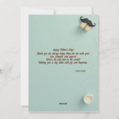 Eenvoudig en elegant Vaderdag Wenskaart Feestdagenkaart (Achterkant)