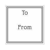 Eenvoudig en elegant van cadeau rubberstempel (Afrduk)