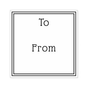 Eenvoudig en elegant van cadeau rubberstempel