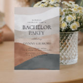 Eenvoudig en elegant veelkleurig vrijgezellenfeest kaart