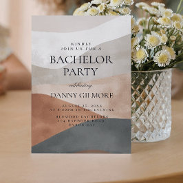 Eenvoudig en elegant veelkleurig vrijgezellenfeest kaart