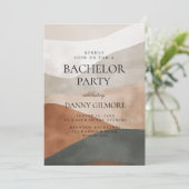 Eenvoudig en elegant veelkleurig vrijgezellenfeest kaart (Staand voorkant)