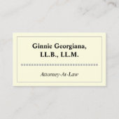 Eenvoudig en elegant Visitekaartje van procureur-g (Voorkant)