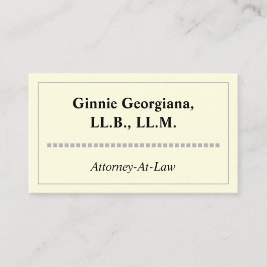 Eenvoudig en elegant Visitekaartje van procureur-g (Voorkant)