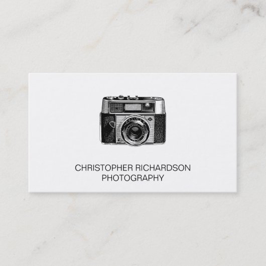 Eenvoudig en elegant Visitekaartje voor fotografie (Voorkant)