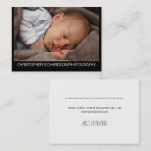 Eenvoudig en elegant Visitekaartje voor fotografie (Voorkant / Achterkant)